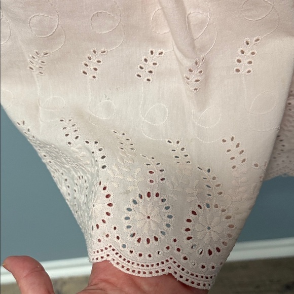 Pink Lace Dress with Denim Vest - Picture 8 of 10